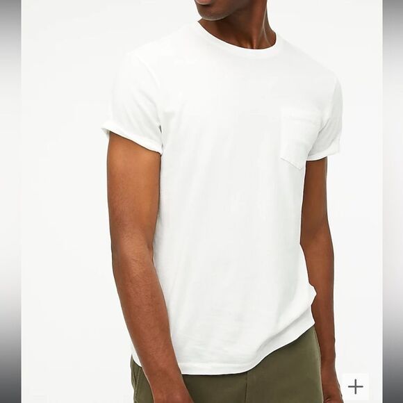J. Crew Cotton Washed Jersey Pocket Tee White XL NWT IN PACKAGE - Picture 1 of 7